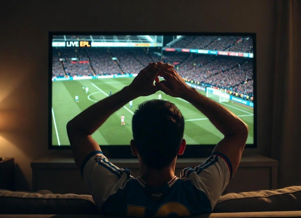 watching a live EPL match